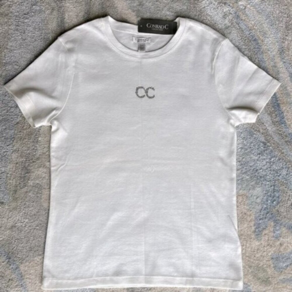 Sparkle "C" White Tee - Picture 9 of 9